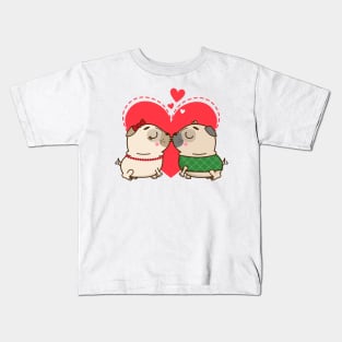 Pugs in Love Kids T-Shirt